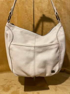 The Sak White Pebbled Leather Shoulder Hobo